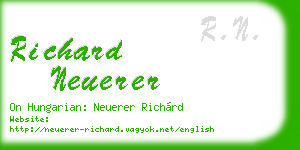 richard neuerer business card